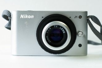 中国製 CCTV LENS 25mm F1.4 + Nikon1 – Cマウントでもケラレない！さらにセンサーサイズが小さいミラーレスがあった！？